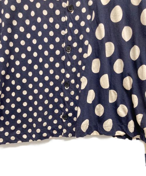 Y's（ワイズ）Y's (ワイズ) ドット柄切替カーディガン ネイビー サイズ:2の古着・服飾アイテム