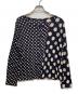 Y's（ワイズ）の古着「ドット柄切替カーディガン」｜ネイビー