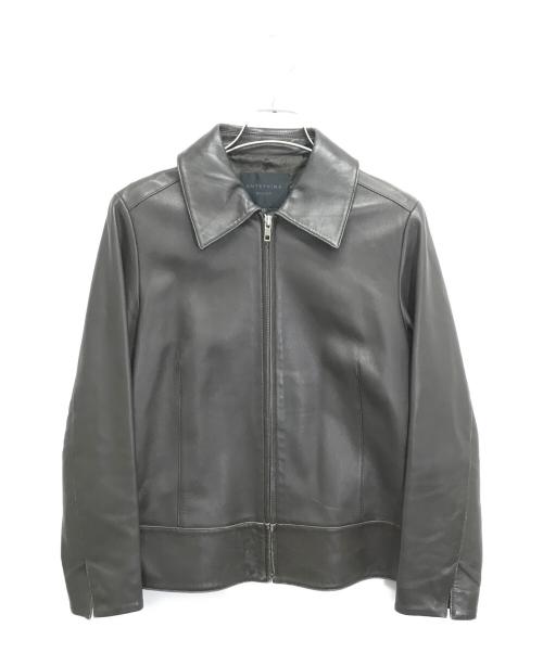 ANTEPRIMA（アンテプリマ）ANTEPRIMA (アンテプリマ) ラムレザーブルゾン ネイビー サイズ:XLの古着・服飾アイテム