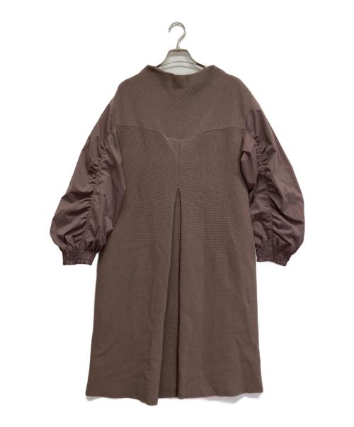 EPOCA（エポカ）EPOCA (エポカ) 袖切替ニットワンピース ブラウン サイズ:40の古着・服飾アイテム