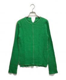 MAISON SPECIAL（メゾンスペシャル）の古着「シャーリングトップス」｜グリーン