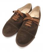 CHANELシャネル）の古着「スエードローカットスニーカー」｜ブラウン