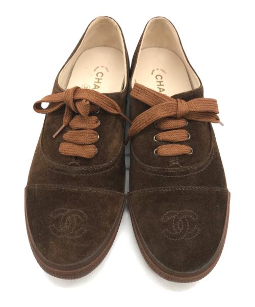 CHANEL（シャネル）CHANEL (シャネル) スエードローカットスニーカー ブラウン サイズ:38の古着・服飾アイテム