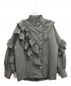 1% SHUHEI OGAWAイチパーセント シュウヘイオガワ）の古着「フリルブラウスシャツ」｜グレー