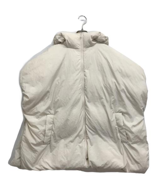 Mila Owen（ミラオーウェン）Mila Owen (ミラオーウェン) サスティナブルサイドリボンダウンポンチョ ベージュ サイズ:Fの古着・服飾アイテム