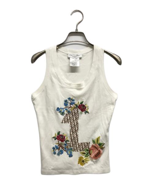 Christian Dior（クリスチャン ディオール）Christian Dior (クリスチャン ディオール) タンクトップ ホワイト サイズ:40の古着・服飾アイテム