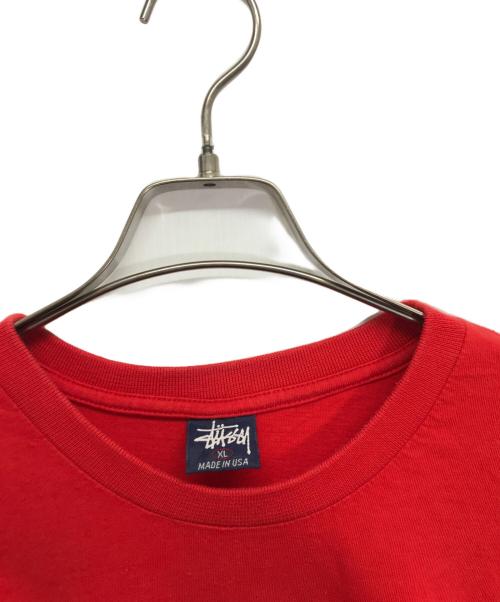 stussy（ステューシー）stussy (ステューシー) Headphones Logo T-Shirt レッド サイズ:XLの古着・服飾アイテム