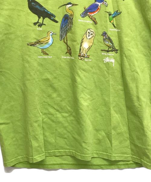 stussy（ステューシー）stussy (ステューシー) California birds tee グリーン サイズ:Lの古着・服飾アイテム