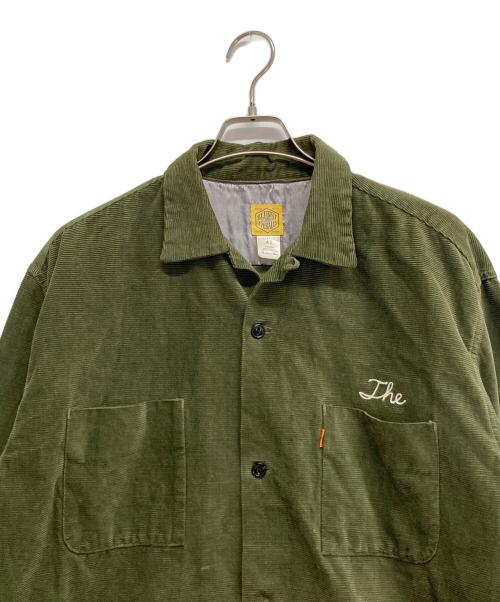THE BLUEST OVERALLS（ザ ブルーエスト オーバーオールズ）THE BLUEST OVERALLS (ザ ブルーエスト オーバーオールズ) コーデュロイジャケット グリーン サイズ:XLの古着・服飾アイテム