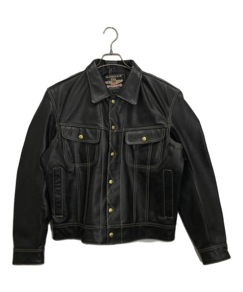 MORGAN（モーガン）MORGAN (モーガン) レザージャケット ブラック サイズ:Lの古着・服飾アイテム