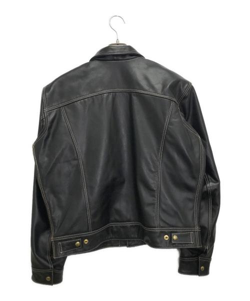 MORGAN（モーガン）MORGAN (モーガン) レザージャケット ブラック サイズ:Lの古着・服飾アイテム