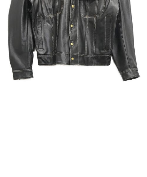 MORGAN（モーガン）MORGAN (モーガン) レザージャケット ブラック サイズ:Lの古着・服飾アイテム