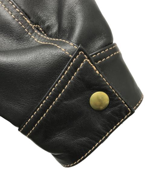 MORGAN（モーガン）MORGAN (モーガン) レザージャケット ブラック サイズ:Lの古着・服飾アイテム