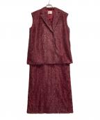 Ameriアメリ）の古着「セットアップ」｜ボルドー