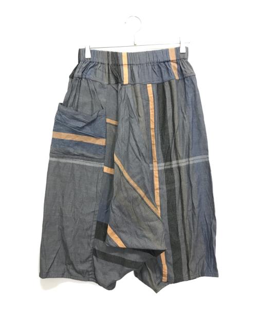 tamaki niime（タマキ ニイメ）tamaki niime (タマキ ニイメ) タルンショートパンツ ブルー サイズ:-の古着・服飾アイテム