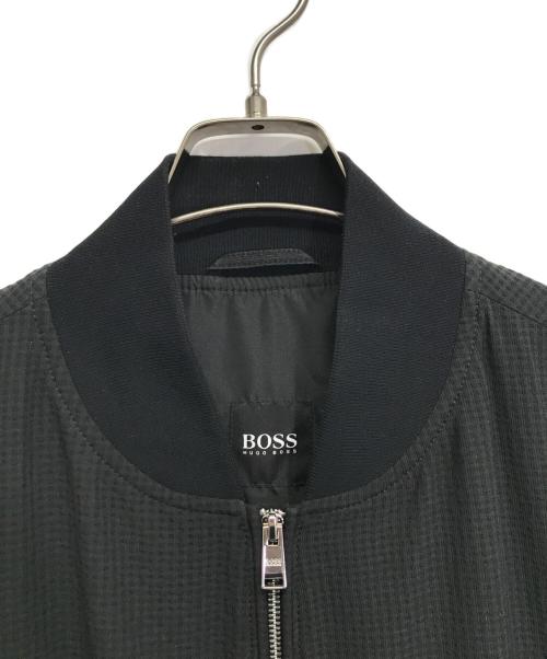 HUGO BOSS（ヒューゴ ボス）HUGO BOSS (ヒューゴ ボス) シアサッカーブルゾン ブラック サイズ:XLの古着・服飾アイテム