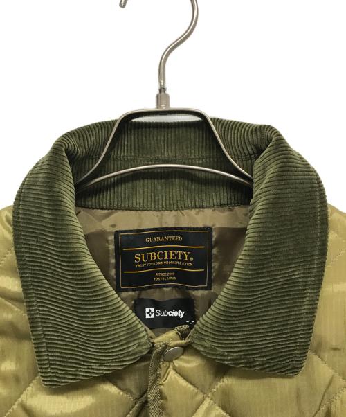 SUBCIETY（サブサエティ）SUBCIETY (サブサエティ) キルティングジャケット カーキ サイズ:Lの古着・服飾アイテム
