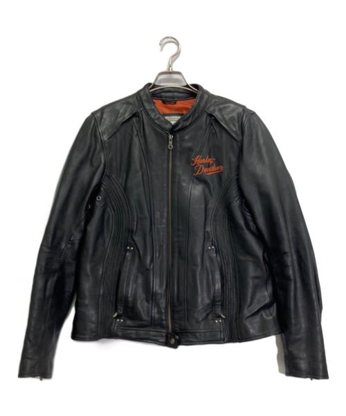 HARLEY-DAVIDSON（ハーレーダビッドソン）HARLEY-DAVIDSON (ハーレーダビッドソン) レザージャケット ブラック サイズ:Lの古着・服飾アイテム