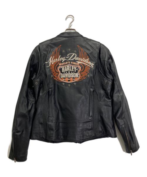 HARLEY-DAVIDSON（ハーレーダビッドソン）HARLEY-DAVIDSON (ハーレーダビッドソン) レザージャケット ブラック サイズ:Lの古着・服飾アイテム