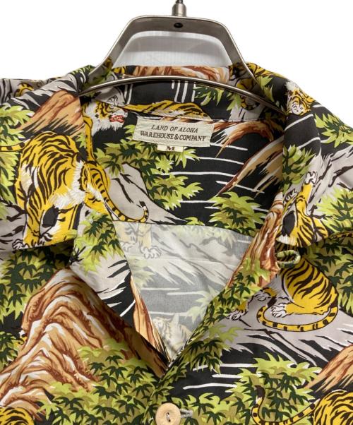 WAREHOUSE（ウエアハウス）WAREHOUSE (ウエアハウス) アロハシャツ ブラック サイズ:Mの古着・服飾アイテム