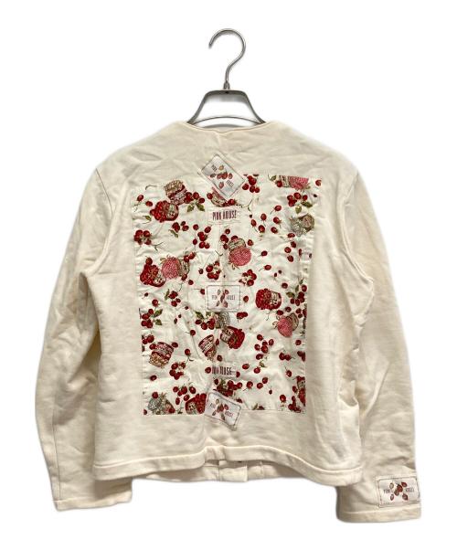 PINK HOUSE（ピンクハウス）PINK HOUSE (ピンクハウス) カーディガン ホワイト サイズ:Mの古着・服飾アイテム