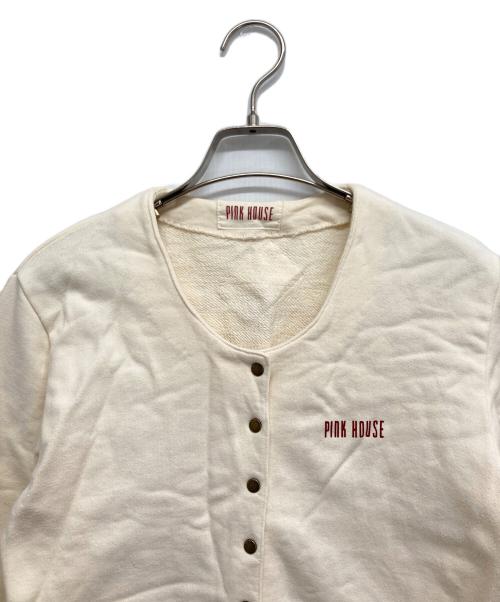 PINK HOUSE（ピンクハウス）PINK HOUSE (ピンクハウス) カーディガン ホワイト サイズ:Mの古着・服飾アイテム