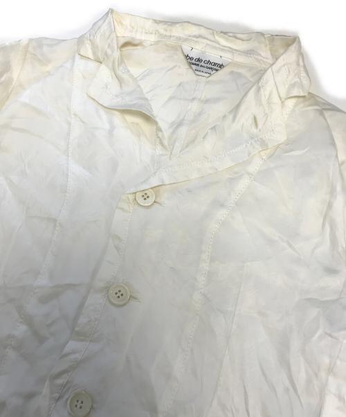 ROBE DE CHAMBRE COMME DES GARCONS（ローブドシャンブル コムデギャルソン）ROBE DE CHAMBRE COMME DES GARCONS (ローブドシャンブル コムデギャルソン) 00'sキュプラシャツジャケット ホワイト サイズ:表記なしの古着・服飾アイテム