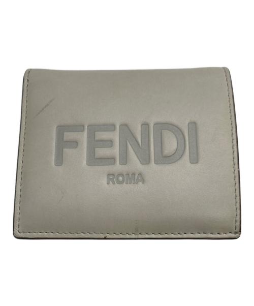 FENDI（フェンディ）FENDI (フェンディ) 2つ折り財布 ホワイトの古着・服飾アイテム