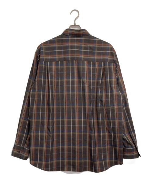 AURALEE（オーラリー）AURALEE (オーラリー) チェックシャツ ブラウン サイズ:4の古着・服飾アイテム