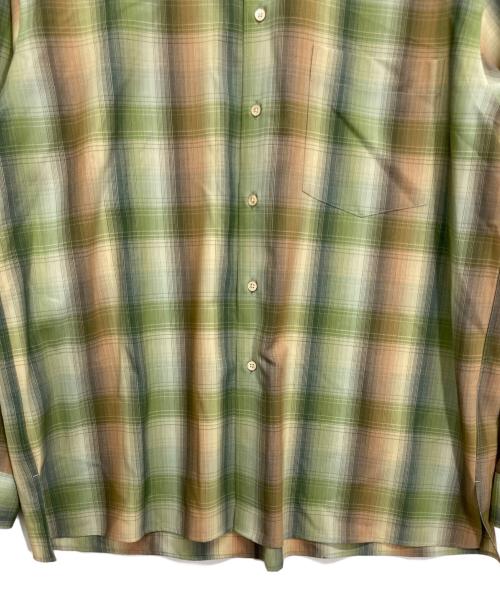 AURALEE（オーラリー）AURALEE (オーラリー) SUPER LIGHT WOOL CHECK SHIRTS グリーン サイズ:5の古着・服飾アイテム