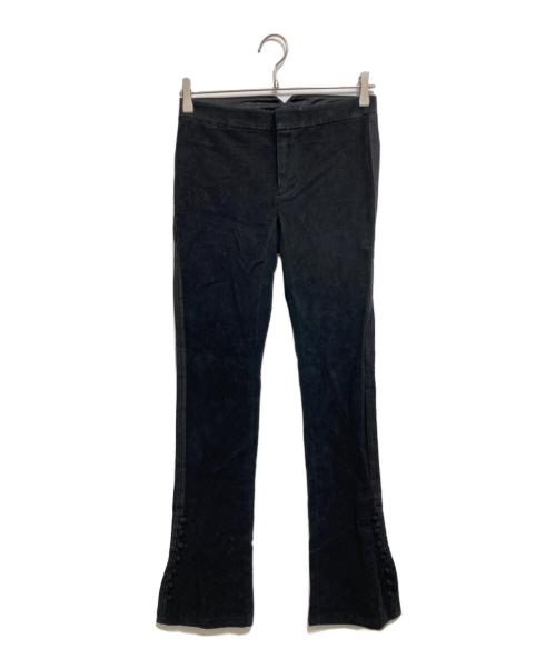 RALPH LAUREN（ラルフローレン）RALPH LAUREN (ラルフローレン) ベロアフレアパンツ ブラック サイズ:2の古着・服飾アイテム