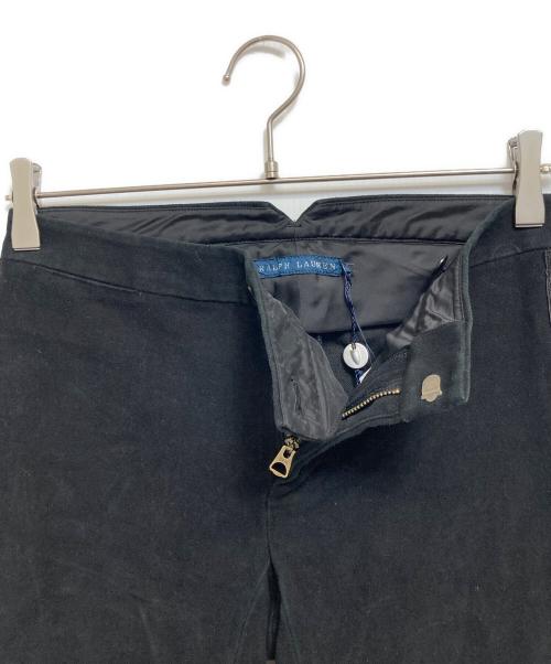 RALPH LAUREN（ラルフローレン）RALPH LAUREN (ラルフローレン) ベロアフレアパンツ ブラック サイズ:2の古着・服飾アイテム