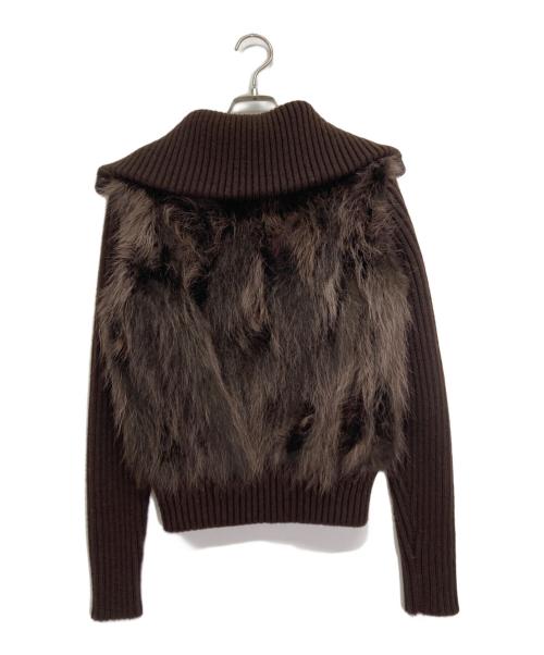 KRYOS（クリオス）KRYOS (クリオス) ラクーンファージャケット ブラウン サイズ:36の古着・服飾アイテム