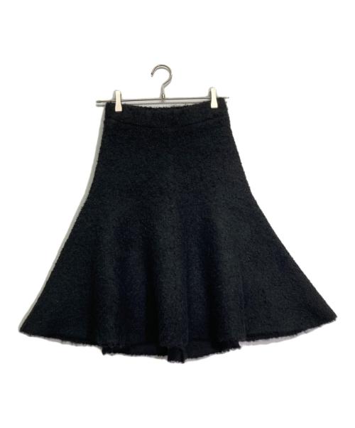 machatt（マチャット）machatt (マチャット) ブークレニットスカート ブラック サイズ:Fの古着・服飾アイテム
