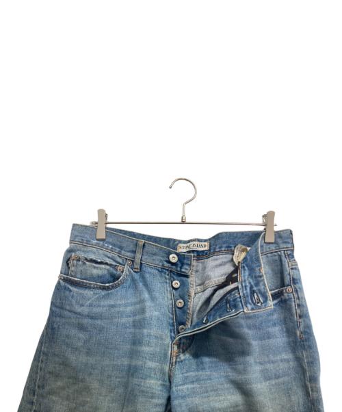 STONE ISLAND（ストーンアイランド）STONE ISLAND (ストーンアイランド) パッチ付きストレートデニムパンツ インディゴ サイズ:W32の古着・服飾アイテム