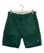 Hysteric Glamourヒステリックグラマー）の古着「HGC刺繍 ワークショーツ」｜グリーン