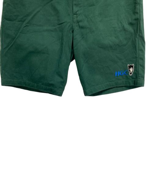 Hysteric Glamour（ヒステリックグラマー）Hysteric Glamour (ヒステリックグラマー) HGC刺繍 ワークショーツ グリーン サイズ:Mの古着・服飾アイテム