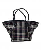 BURBERRY BLUE LABELバーバリーロンドンブルーレーベル）の古着「トートバッグ」｜ブラック