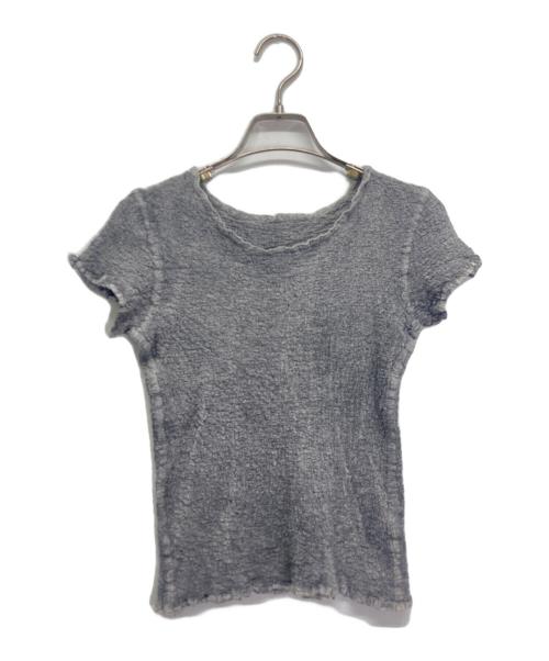 me ISSEY MIYAKE（ミーイッセイ ミヤケ）me ISSEY MIYAKE (ミーイッセイ ミヤケ) 半袖ニット グレー サイズ:-の古着・服飾アイテム