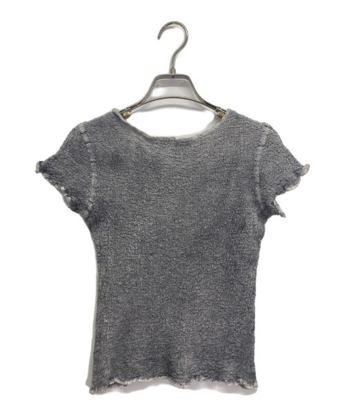 me ISSEY MIYAKE（ミーイッセイ ミヤケ）me ISSEY MIYAKE (ミーイッセイ ミヤケ) 半袖ニット グレー サイズ:-の古着・服飾アイテム