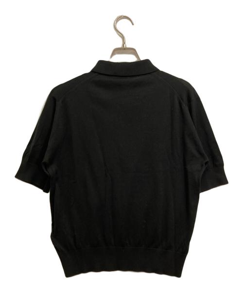 JOHN SMEDLEY（ジョンスメドレー）JOHN SMEDLEY (ジョンスメドレー) ニットポロシャツ ブラック サイズ:Mの古着・服飾アイテム