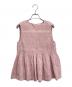 ne quittez pas（ヌキテパ）の古着「Cotton Dobby Sleeveless Shirring Top」｜ピンク