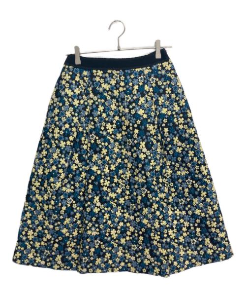 TO BE CHIC（トゥービーシック）TO BE CHIC (トゥービーシック) フラワージャガード ブルー サイズ:42の古着・服飾アイテム