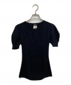 CHANELシャネル）の古着「半袖ニット」｜ブラック