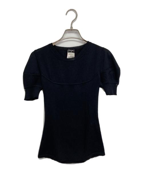 CHANEL（シャネル）CHANEL (シャネル) 半袖ニット ブラック サイズ:38の古着・服飾アイテム