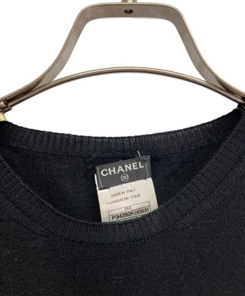 CHANEL（シャネル）CHANEL (シャネル) 半袖ニット ブラック サイズ:38の古着・服飾アイテム