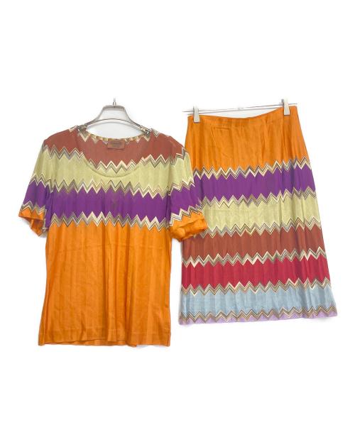 missoni（ミッソーニ）MISSONI (ミッソーニ) ジグザグセットアップ ブラウン サイズ:記載なしの古着・服飾アイテム