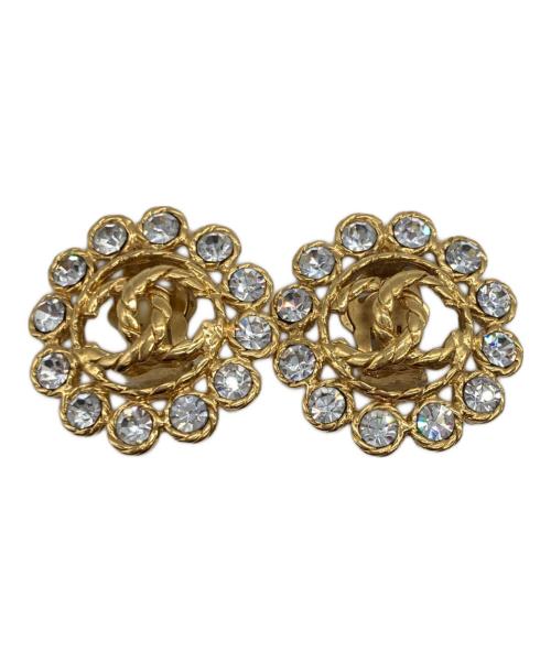 CHANEL（シャネル）CHANEL (シャネル) ココマークラインストーンイヤリング ゴールドの古着・服飾アイテム