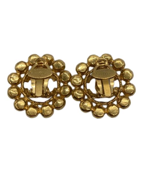 CHANEL（シャネル）CHANEL (シャネル) ココマークラインストーンイヤリング ゴールドの古着・服飾アイテム