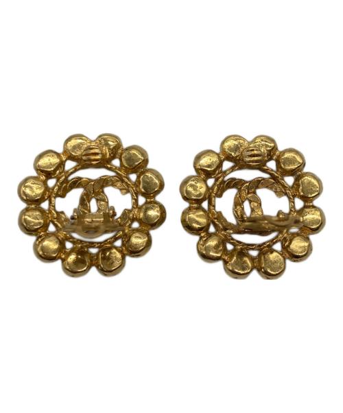 CHANEL（シャネル）CHANEL (シャネル) ココマークラインストーンイヤリング ゴールドの古着・服飾アイテム